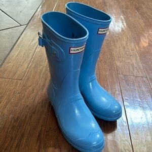 Hunter rain boots light blue women’s